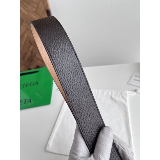 Replica Premium Cintura reversibile in pelle da uomo BV Nero Imitazione Outlet