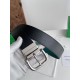 Replica Premium Cintura reversibile in pelle da uomo BV Nero/Blu Imitazione Outlet