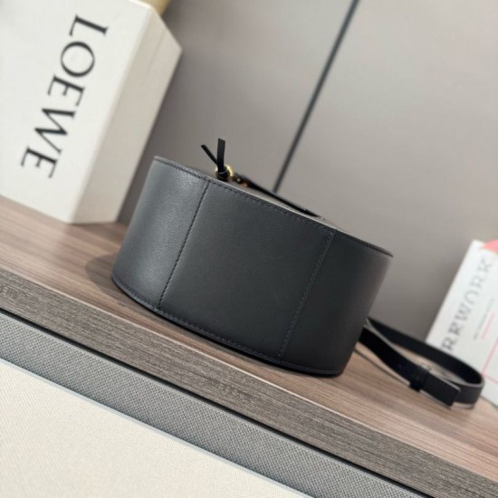 Replica Premium Borsa a tracolla Loewe Hammock Slice nera Imitazione Outlet
