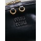 Replica Premium Pochette Miu Miu Honey Caprice con stampa a conchiglia 5BF131 Nero Imitazione Outlet