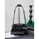 Replica Premium Pochette Miu Miu Honey Caprice con stampa a conchiglia 5BF131 Nero Imitazione Outlet