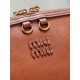 Replica Premium Pochette Miu Miu Honey Caprice con stampa a conchiglia 5BF131 Marrone Imitazione Outlet