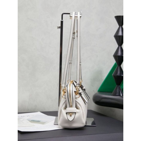 Replica Premium Pochette Miu Miu Honey Caprice con stampa a conchiglia 5BF131 Bianco Imitazione Outlet