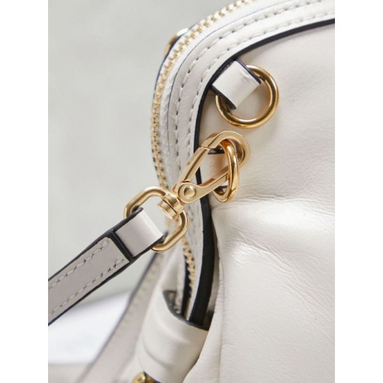 Replica Premium Pochette Miu Miu Honey Caprice con stampa a conchiglia 5BF131 Bianco Imitazione Outlet