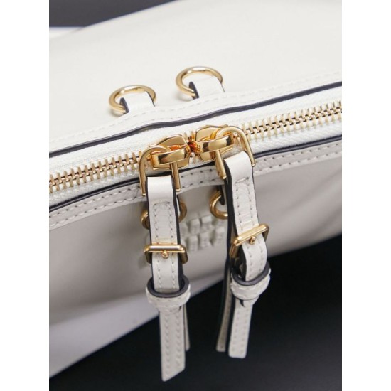 Replica Premium Pochette Miu Miu Honey Caprice con stampa a conchiglia 5BF131 Bianco Imitazione Outlet