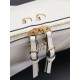 Replica Premium Pochette Miu Miu Honey Caprice con stampa a conchiglia 5BF131 Bianco Imitazione Outlet