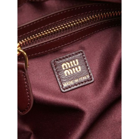 Replica Premium Pochette Miu Miu Caprice trapuntata nappa 5BF130 Borgogna Imitazione Outlet