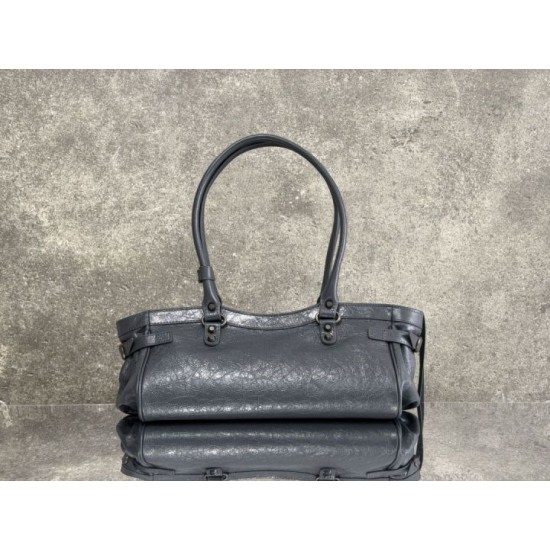 Replica Premium Borsa a tracolla Balenciaga Le City East-West grigia Imitazione Outlet