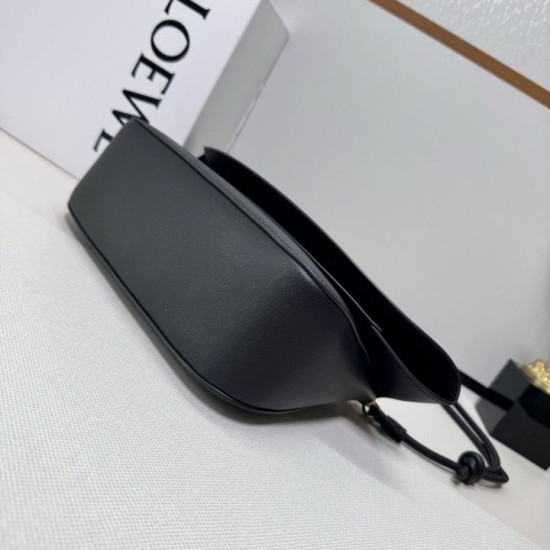 Replica Premium Borsa a tracolla media Loewe Ola nera Imitazione Outlet