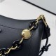 Replica Premium Borsa a tracolla media Loewe Ola nera Imitazione Outlet