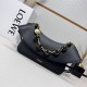 Replica Premium Borsa a tracolla media Loewe Ola nera Imitazione Outlet