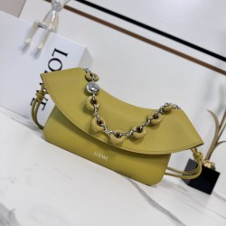 Replica Premium Borsa a tracolla media Loewe Ola Giallo Imitazione Outlet