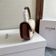 Replica Premium Borsa Celine Mini Besace Clea Triomphe Canvas Pelle di vitello beige Imitazione Outlet