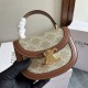 Replica Premium Borsa Celine Mini Besace Clea Triomphe Canvas Pelle di vitello beige Imitazione Outlet