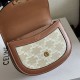 Replica Premium Borsa Celine Mini Besace Clea Triomphe Canvas Pelle di vitello beige Imitazione Outlet