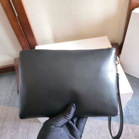 Replica Premium Piccola pochette Celine con tracolla pelle di vitello liscia Nero Imitazione Outlet