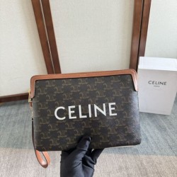 Replica Premium Piccola pochette Celine con tracolla tela Triomphe Imitazione Outlet