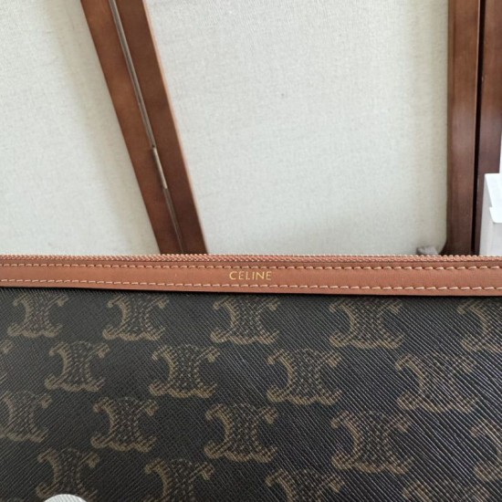 Replica Premium Piccola pochette Celine con tracolla tela Triomphe Imitazione Outlet