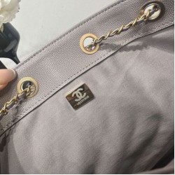 Replica Borsa a mano media Chanel 25 Hobo Caviar Quilted AS5311 Grigio Imitazione Outlet