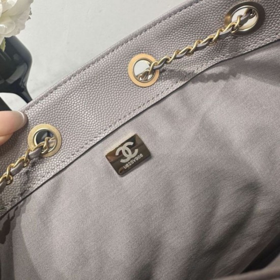 Replica Borsa a mano media Chanel 25 Hobo Caviar Quilted AS5311 Grigio Imitazione Outlet