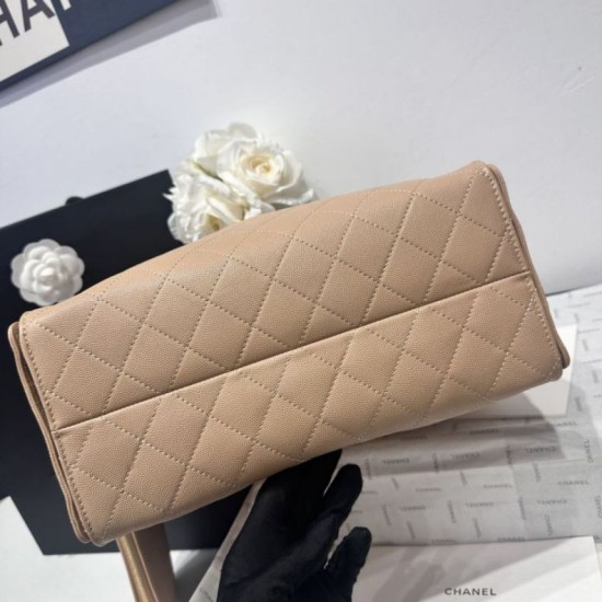 Replica Borsa a mano media Chanel 25 Hobo Caviar Quilted AS5311 Beige Imitazione Outlet