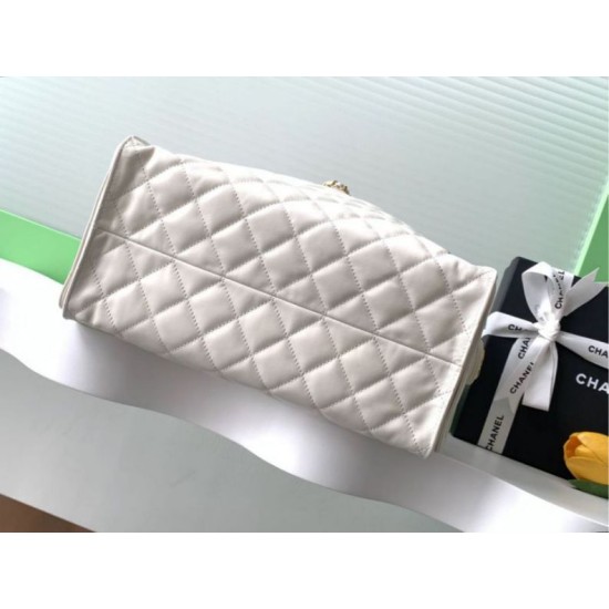 Replica Borsa a mano media Chanel 25 Hobo Caviar Quilted AS5311 Bianco Imitazione Outlet