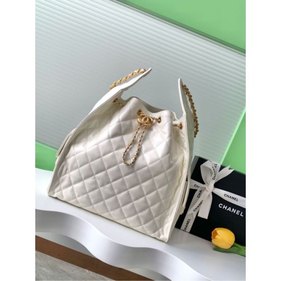 Replica Borsa a mano media Chanel 25 Hobo Caviar Quilted AS5311 Bianco Imitazione Outlet