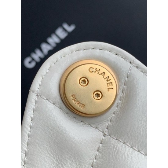 Replica Borsa a mano media Chanel 25 Hobo Caviar Quilted AS5311 Bianco Imitazione Outlet
