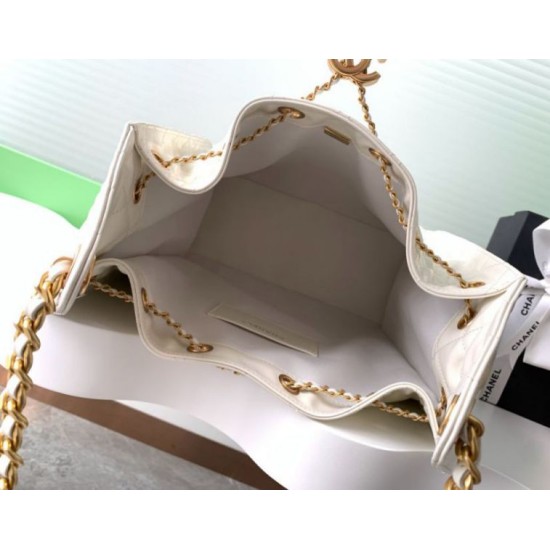 Replica Borsa a mano media Chanel 25 Hobo Caviar Quilted AS5311 Bianco Imitazione Outlet