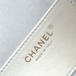 Replica Borsa a mano media Chanel 25 Hobo Caviar Quilted AS5311 Bianco Imitazione Outlet