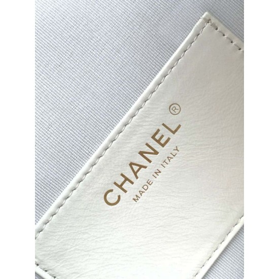 Replica Borsa a mano media Chanel 25 Hobo Caviar Quilted AS5311 Bianco Imitazione Outlet