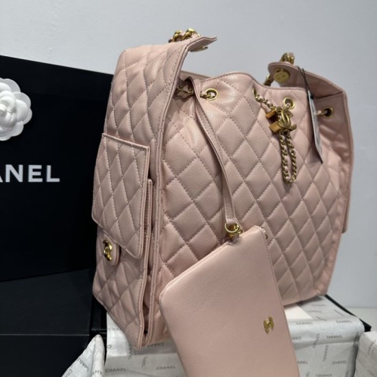 Replica Borsa a mano media Chanel 25 Hobo Caviar Quilted AS5311 Rosa Imitazione Outlet
