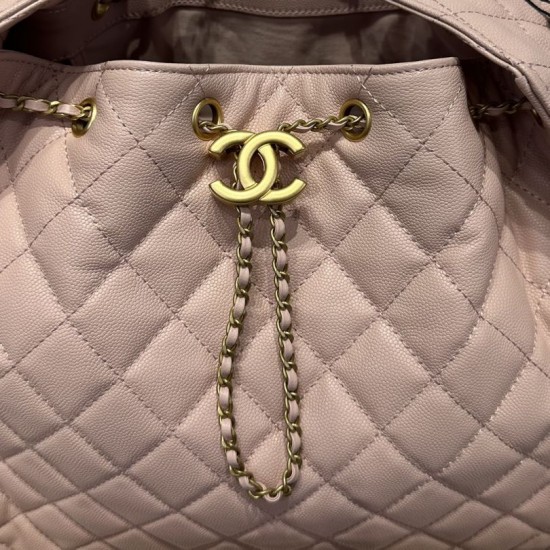 Replica Borsa a mano media Chanel 25 Hobo Caviar Quilted AS5311 Rosa Imitazione Outlet