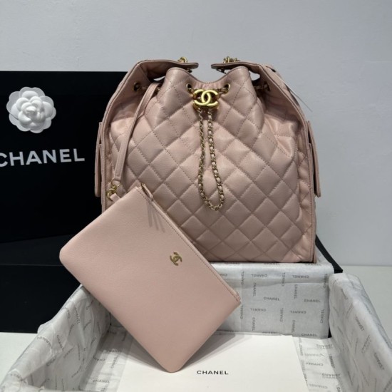 Replica Borsa a mano media Chanel 25 Hobo Caviar Quilted AS5311 Rosa Imitazione Outlet