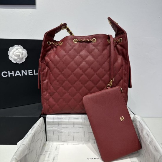 Replica Borsa a mano media Chanel 25 Hobo Caviar Quilted AS5311 Rosso Imitazione Outlet