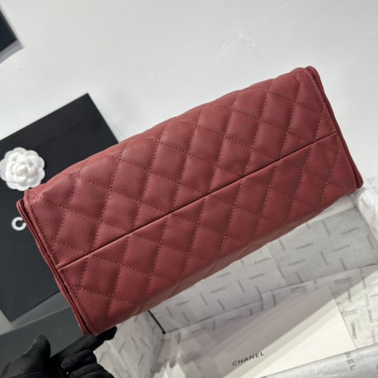 Replica Borsa a mano media Chanel 25 Hobo Caviar Quilted AS5311 Rosso Imitazione Outlet