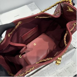 Replica Borsa a mano media Chanel 25 Hobo Caviar Quilted AS5311 Rosso Imitazione Outlet
