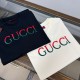 Replica Maglietta girocollo Gucci unisex nera/albicocca 02 Imitazione Outlet