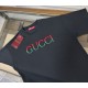 Replica Maglietta girocollo Gucci unisex nera/albicocca 02 Imitazione Outlet