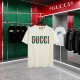 Replica Maglietta girocollo Gucci unisex nera/albicocca 04 Imitazione Outlet