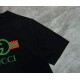 Replica Maglietta girocollo Gucci unisex nera/albicocca 05 Imitazione Outlet