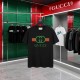 Replica Maglietta girocollo Gucci unisex nera/albicocca 05 Imitazione Outlet