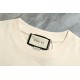 Replica Maglietta girocollo Gucci unisex nera/albicocca 06 Imitazione Outlet