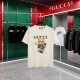 Replica Maglietta girocollo Gucci unisex nera/albicocca 06 Imitazione Outlet