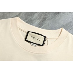 Replica Maglietta girocollo Gucci unisex nera/albicocca 07 Imitazione Outlet