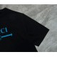Replica Maglietta girocollo Gucci unisex nera/albicocca 08 Imitazione Outlet