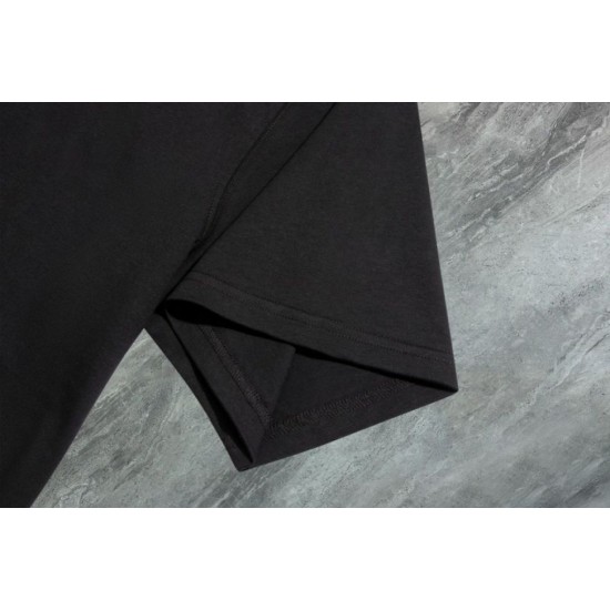 Replica Maglietta girocollo Gucci unisex nera/albicocca 08 Imitazione Outlet