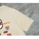 Replica Maglietta girocollo Gucci unisex nera/albicocca 09 Imitazione Outlet