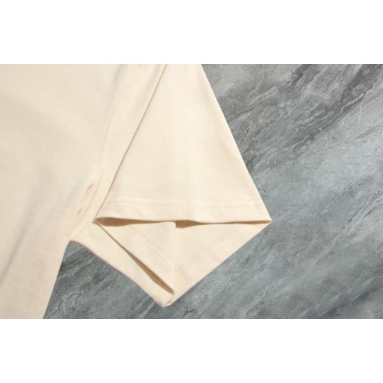 Replica Maglietta girocollo Gucci unisex nera/albicocca 09 Imitazione Outlet