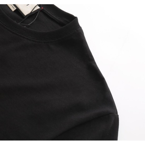 Replica Maglietta girocollo Gucci unisex nera/albicocca 11 Imitazione Outlet